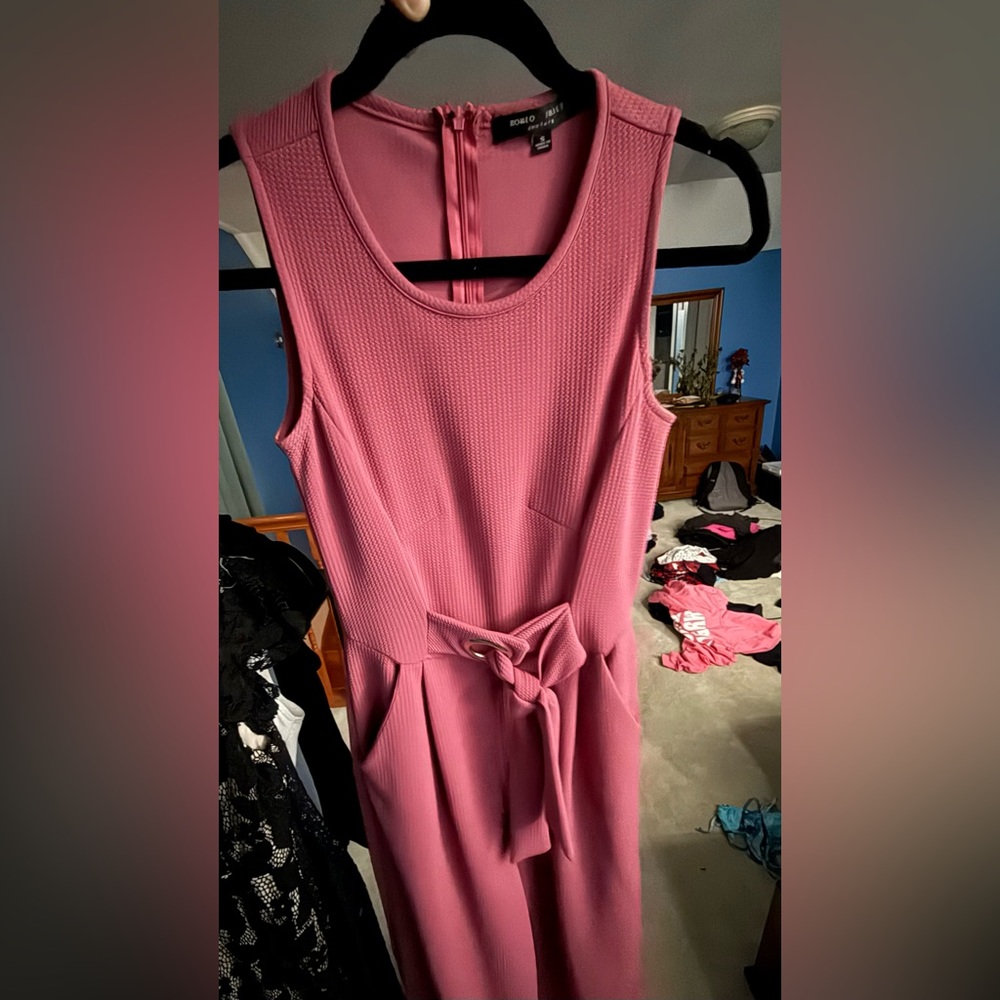 Elegant Pink Sleeveless jumpsuit